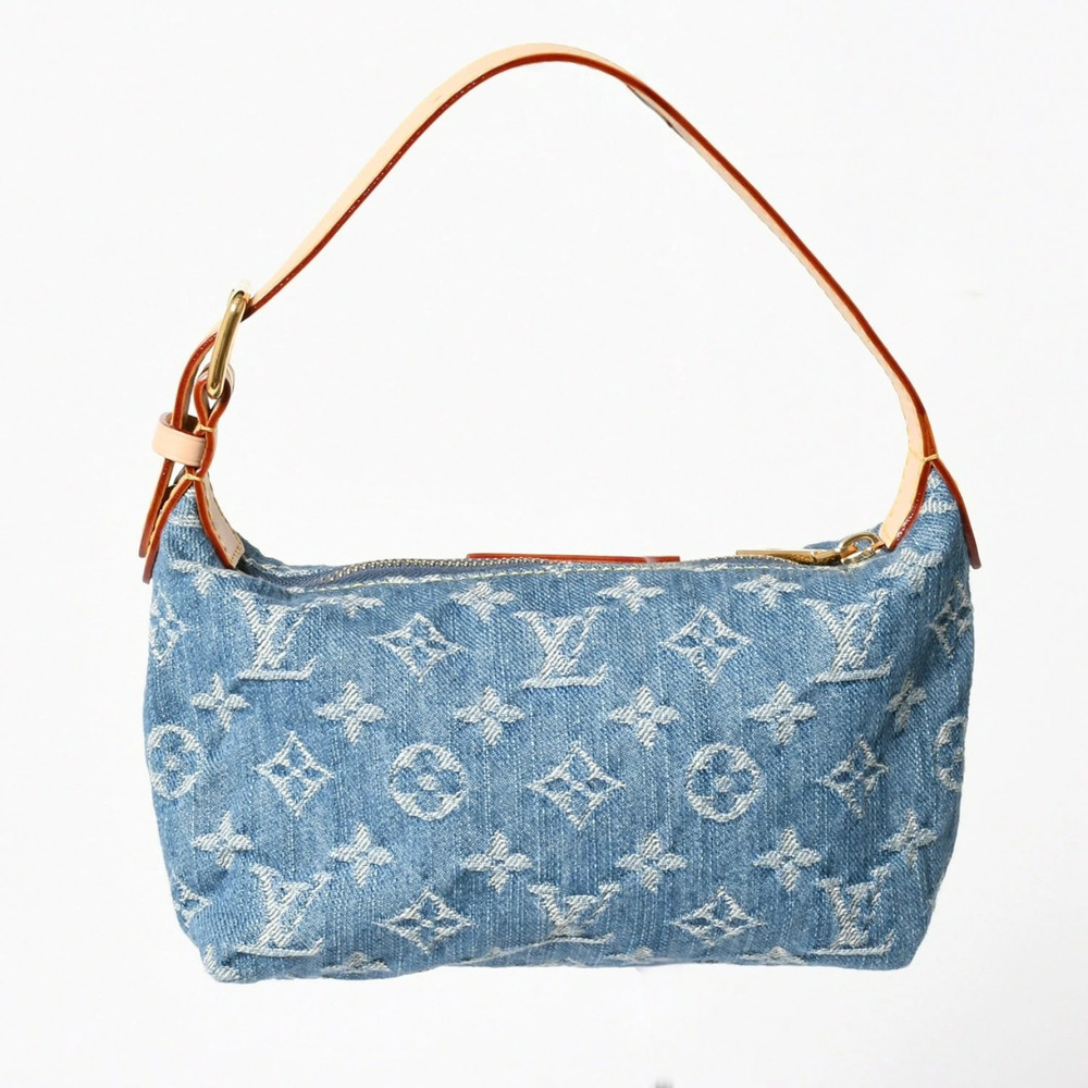 LOUIS VUITTON Pochette Hills handbag Monogram Denim Indigo Blue
